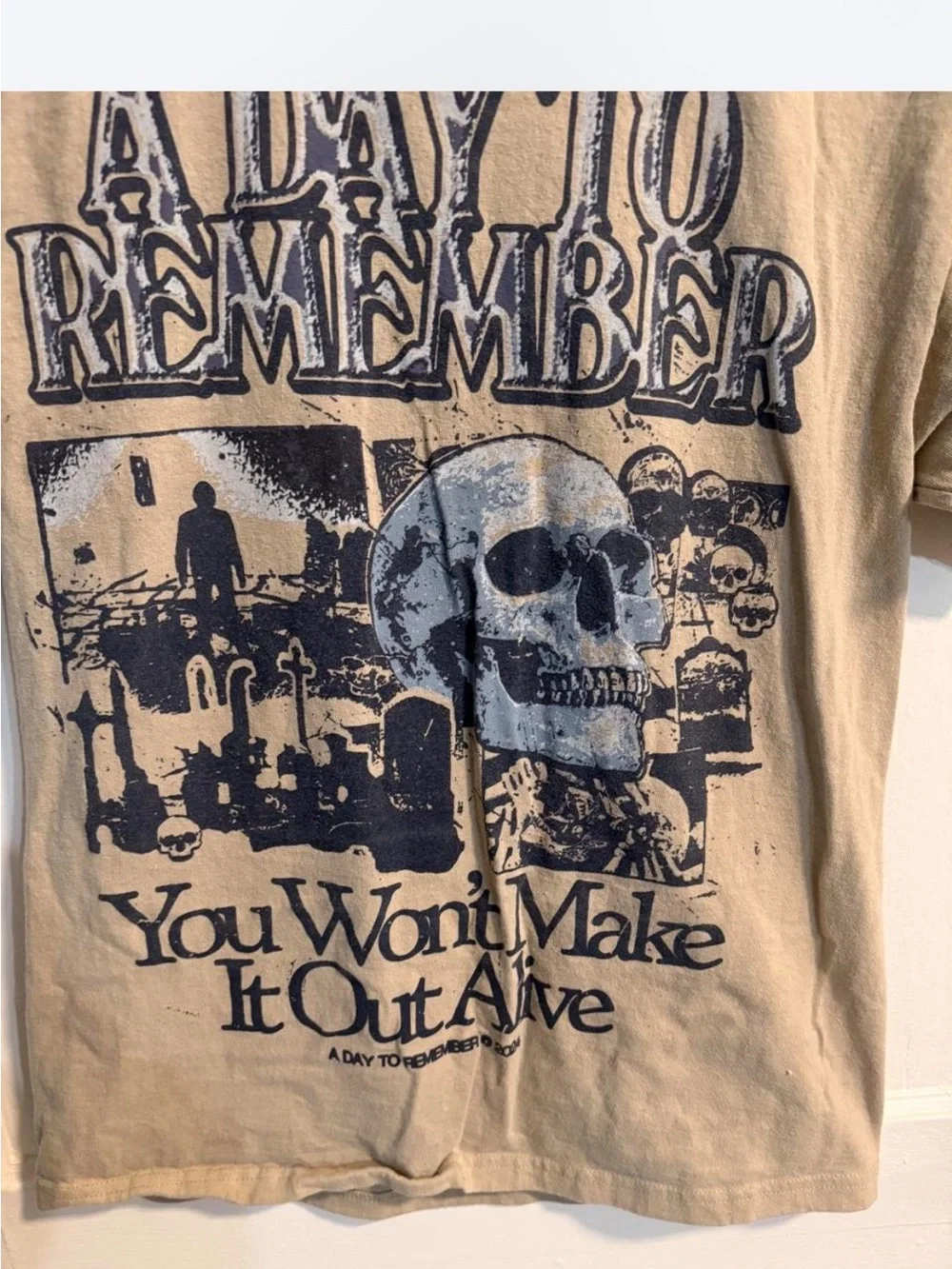 American Apparel Brown Graphic 'A Day To Remember' Tee